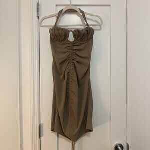 Forever 21 Brown Bustier Going Out Dress